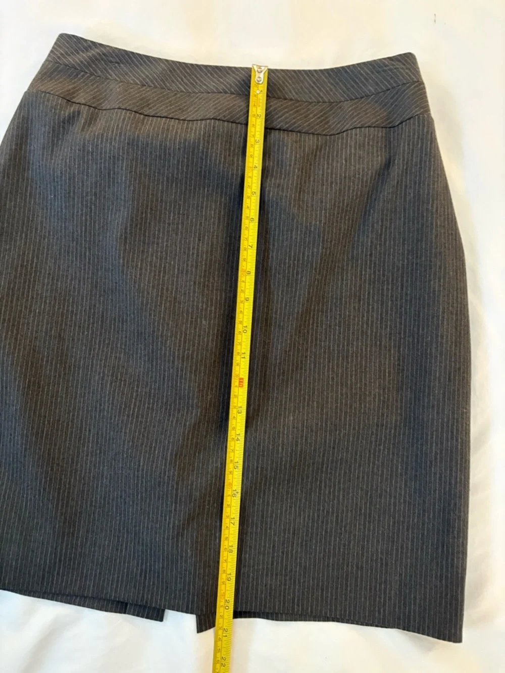 Tahari Classic Women's Charcoal Pinstripe Blazer & Skirt Set - Picture 12 of 15